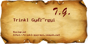 Trinkl Györgyi névjegykártya